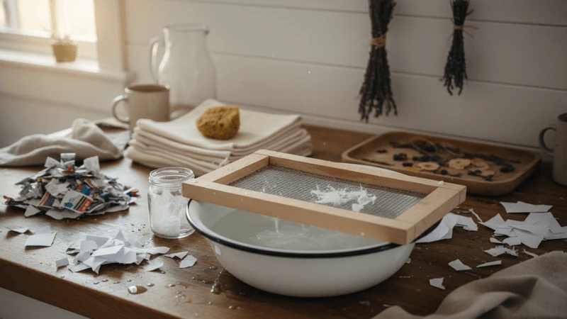 Papermaking supplies and setup for a first sheet